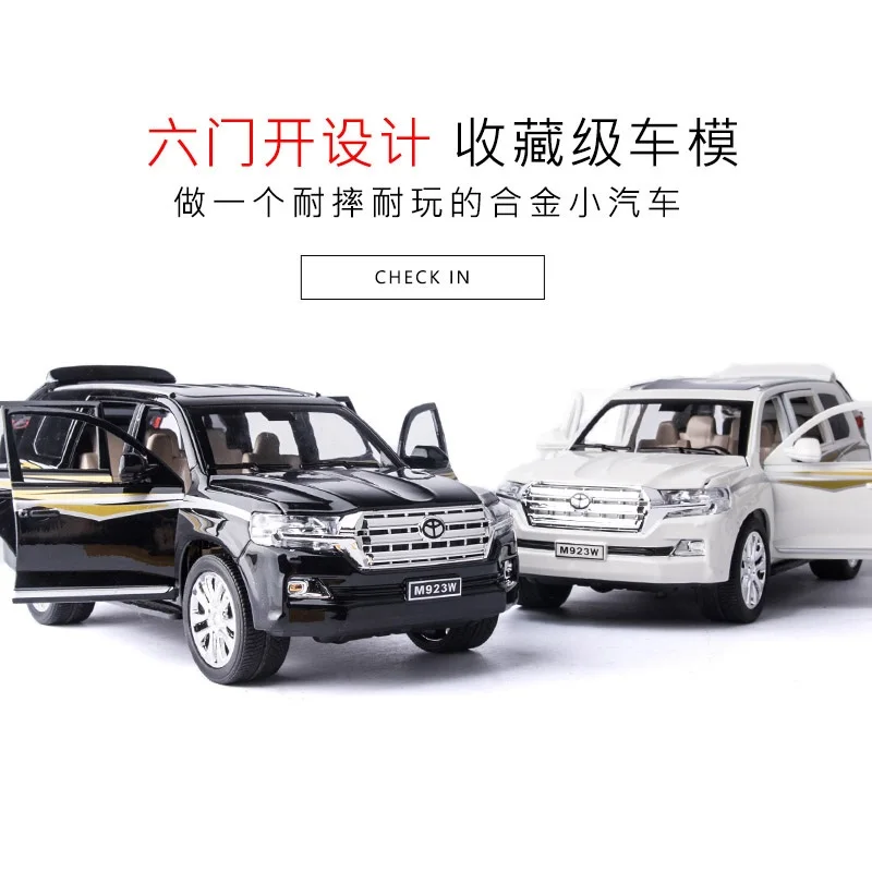 kids toys 1 24 simulation Toyota Cool Road Diecast Car model SUV Collection decoration 6 open 4