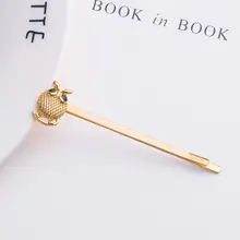 4 шт./компл. Для женщин винтажные из металлического сплава одним словом боковые зажимы мини украшение в виде совы Стразы Декор заколка для волос с кристаллами украшения заколки