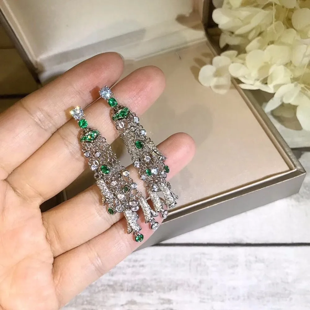 fashion designer copper jewelry gem stone earrings for women,famous brand replica jewelry cubic zirconia long tassel earrings fashion designer copper jewelry gem stone earrings for women,famous brand replica jewelry cubic zirconia long tassel earrings