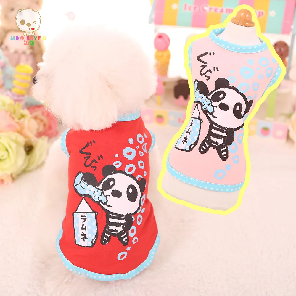

Pet Shirt, Dog Cat Clothes Puppy Classic Vest Panda Design T-shirt Pet Autumn Spring Summer Apparel