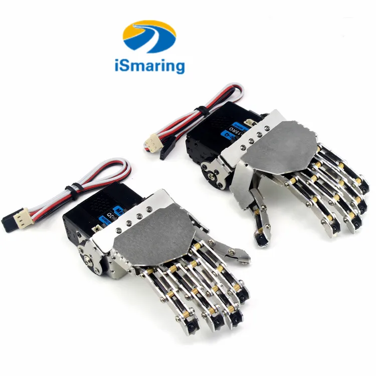 

Official iSmaring Robot Metal Hand Five Fingers for Robotic Manipulator Arm Mini Bionic Hand Humanoid with Servo Diy RC Toy