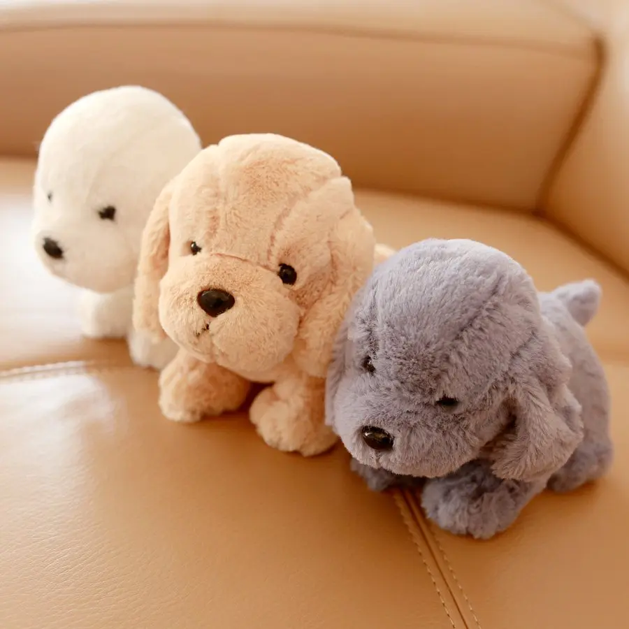 Candice guo! Super cute plush toy lovely collar dog soft stuffed doll