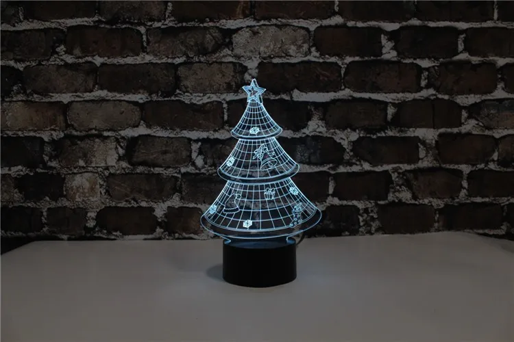 YJM-2823 рождественские подарки Рождественская елка 3D светодиодный Ночные огни атмосферу праздничную поставок освещения День Святого