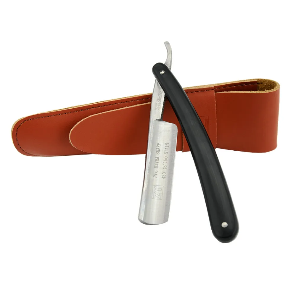 ZY430+ Straight Edge Razor Shaving Shave Ready Cut Throat Folding Knife