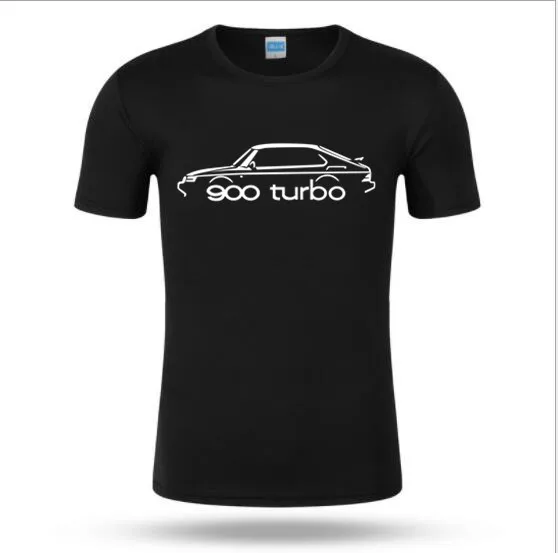 Футболка fgh для мужчин и женщин модный топ с принтом Saab 900 Turbo Classic Car черная на лето