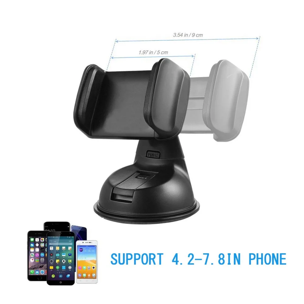 Ascromy Car Phone Mount Universal Cell Phone Holder for Xiaomi Redmi Note 7 Pro iPhone X XS Max XR 8 Dashboard Windshield Stand (2)