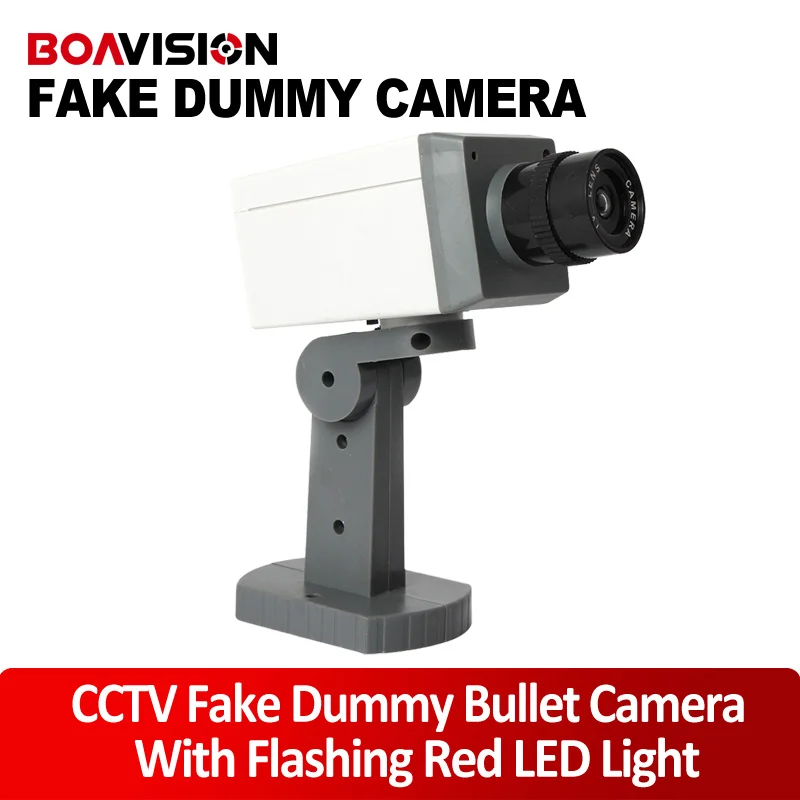

Dummy Camera Fake Outdoor Indoor Weatherproof Fake Surveillance Bullet Camera CCTV Security Camera Flashing Red LED Light