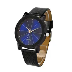 Новые простые повседневные женские наручные часы унисекс часы женские модные Кожаный Ремешок Diamond Dial кварцевые часы Relogio feminino # ju