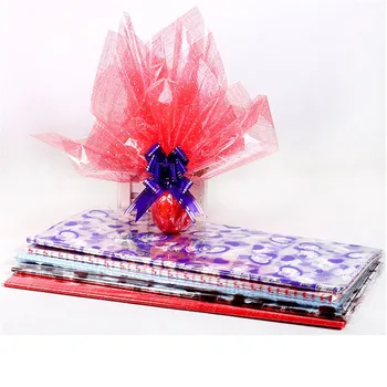 

50pc Transparent Printing Plastic Cellophane Wrapping Paper Gift Flowers Wrap Paper Craft Paper DIY Candy Biscuit Packaging
