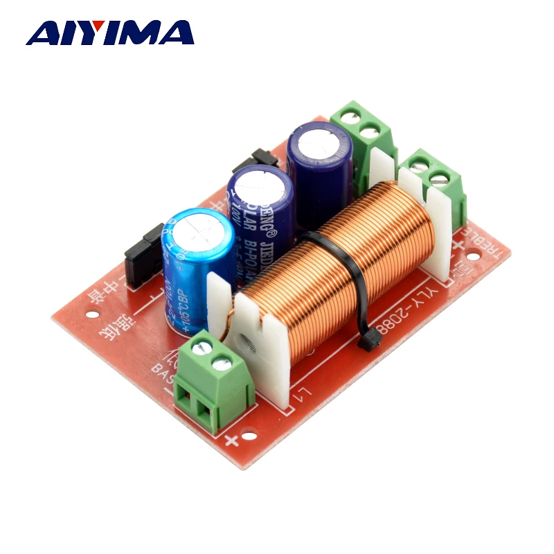 

Adjustable Multi Speaker Treble/Bass 2 Unit Audio Frequency Divider 2 Way Crossover Filters 400W