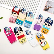 Носки с принтом Аниме Crayon Shin chan Toru Kazama Nohara Himawari Buriburi Zaemon Waniyamasan, женские хлопковые носки с забавными рисунками