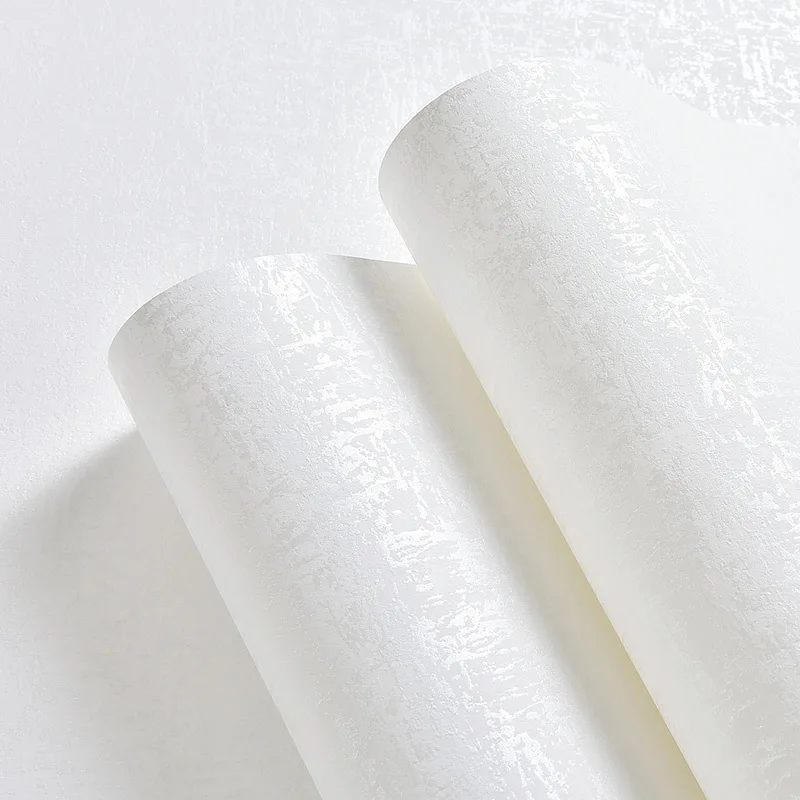 Твердая белая абстрактная искусственная диатома тисненая простая 3D текстурированная настенная бумага Роскошная Толстая настенная бумага для спальни гостиной домашний декор - Цвет: Белый