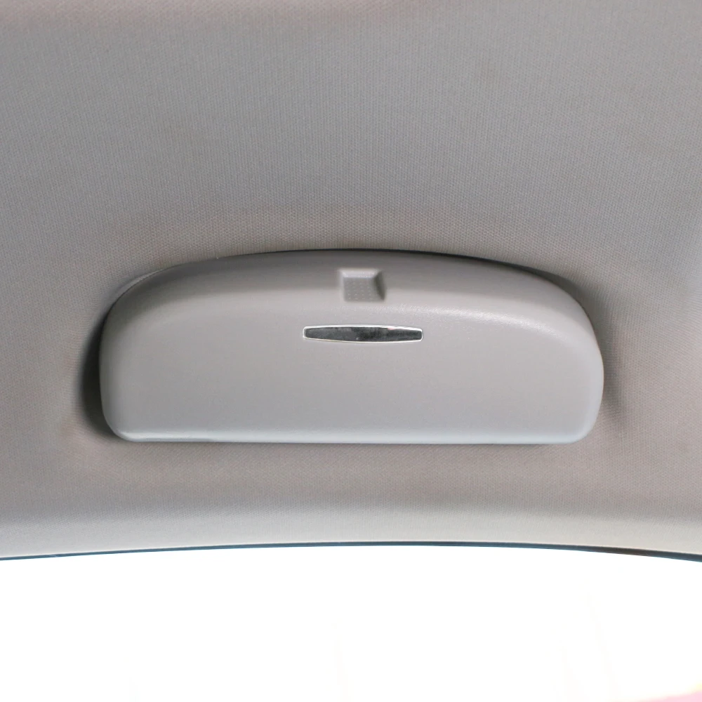 1X Portable Grey Car Auto Interior Roof Sunglasses Storage Clip Case Holder Box