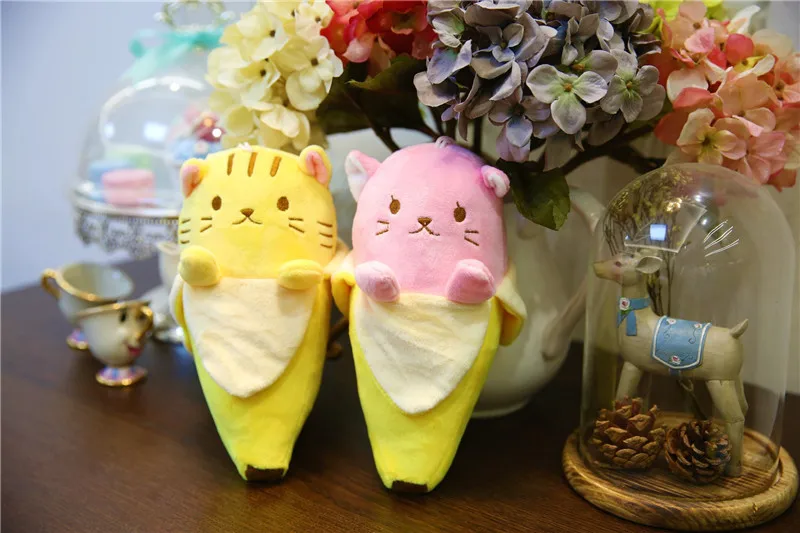 2017 New 20cm Banana Cat Plush Toys Kawaii Anime Cartoon Kitty Neko Dolls Baby Kids Friends Gift 6pcslot  (3)