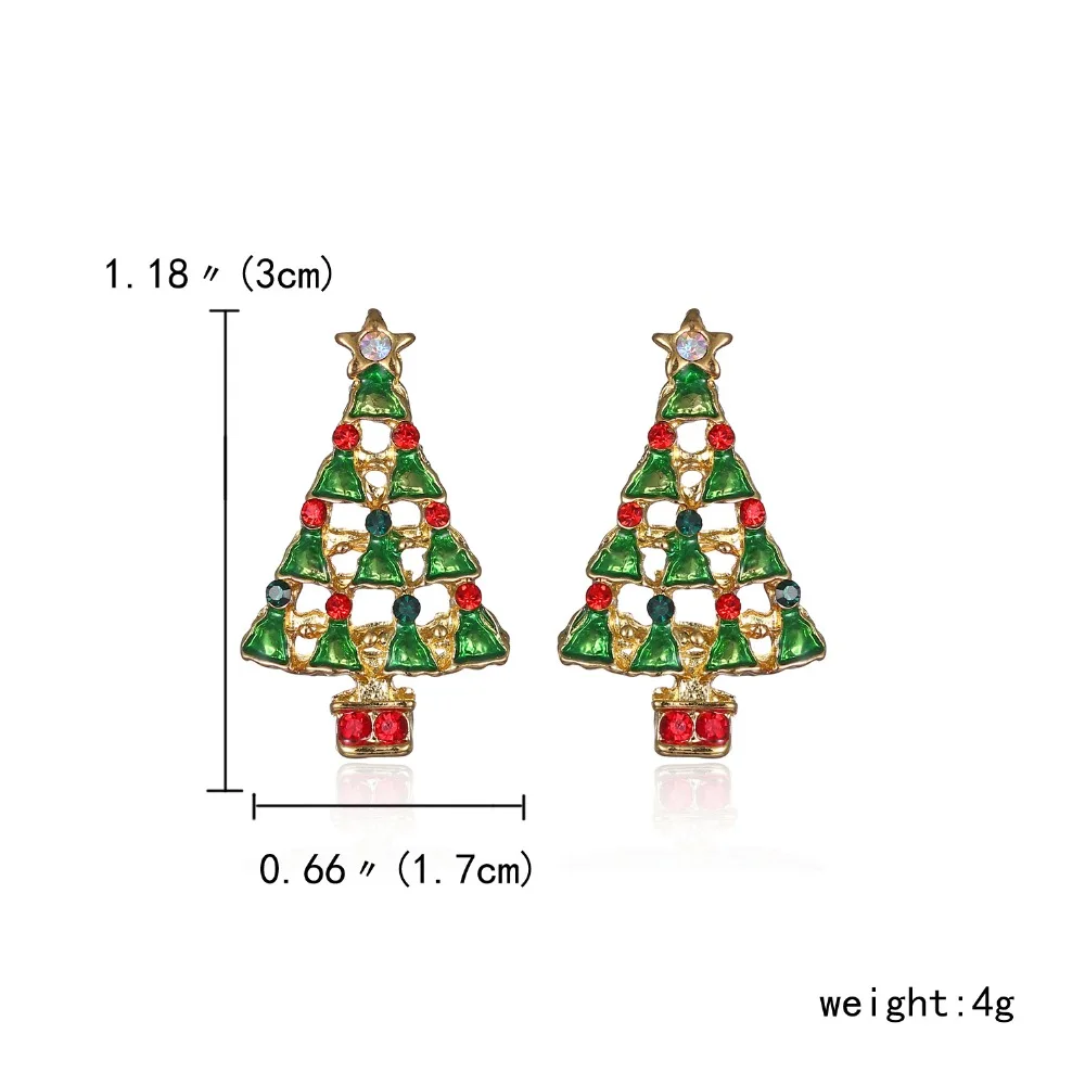 Новое поступление, модные серьги, Рождественская елка, снеговик, рождественские серьги для женщин, вечерние, подарок на год