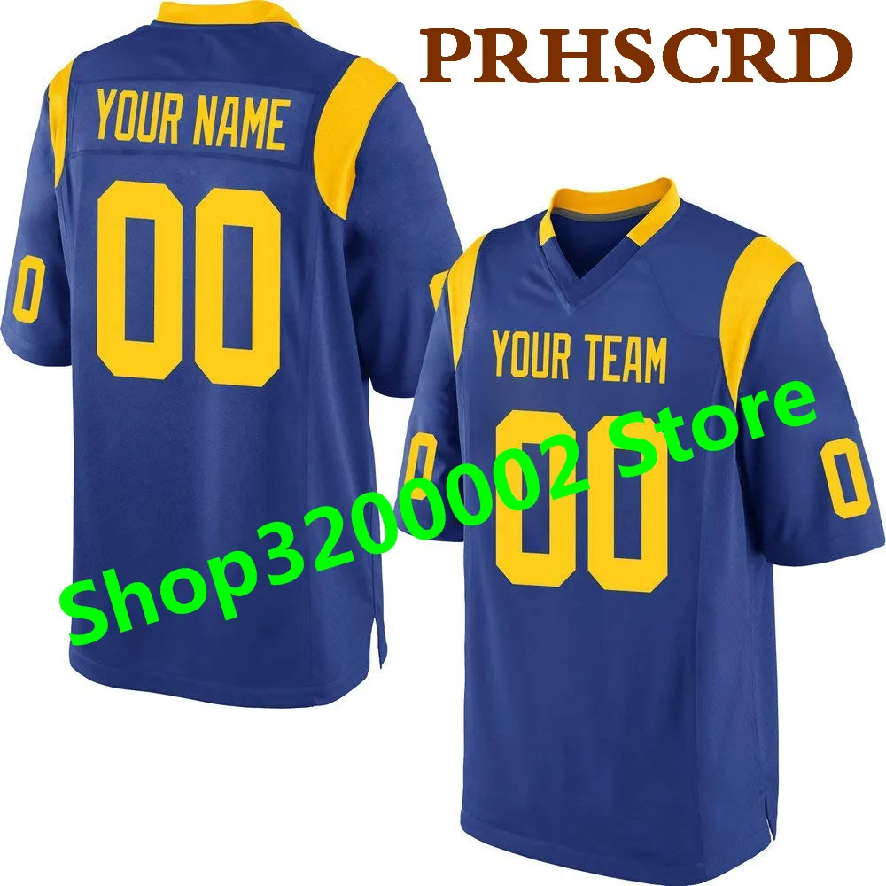 

Customized Game Jersey Any Name Any Number Stitched Cheap American football Jersey Blue Game Jersey