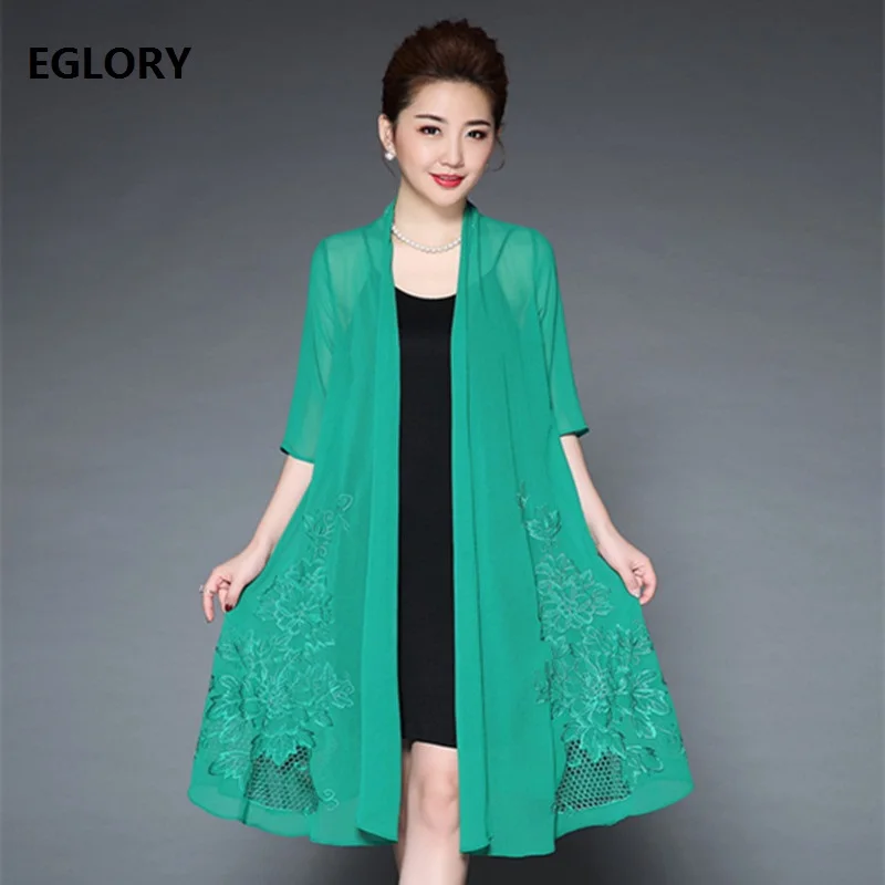 Plus Size Women's Clothing Dress Summer 2018 Hollow Out Embroidery
Dress Female Elegant Brides Mother Cape Party Sexy Dresses