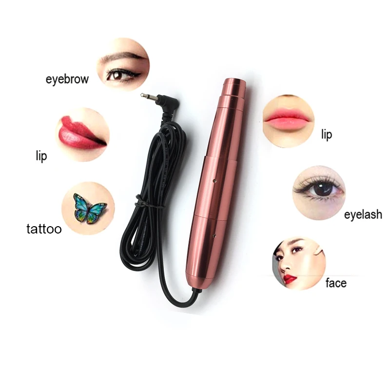  New Arrival Permanent Makeup Machine Pen Kits Rose With Swiss Motor Permanent Makeup Tattoo Power S