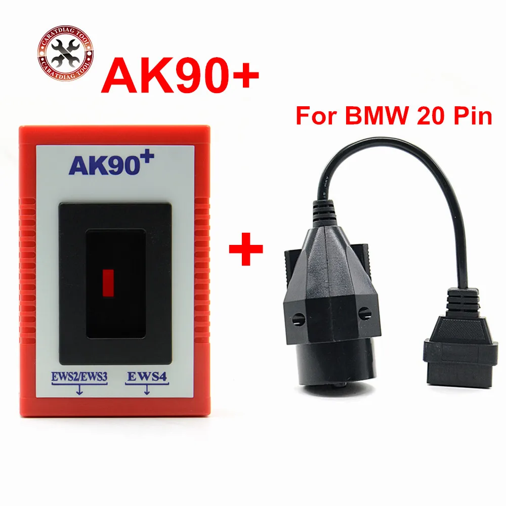 

2019 Newest AK90+ Key Programmer For All BMW EWS + OBD2 Diagnostic Adapter For BMW 20Pin to OBD2 16Pin Free Shipping