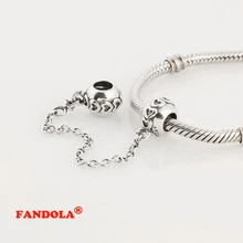Подходит Pandora талисманы браслеты Любовь соединения Детская безопасность цепи бусины 925 пробы серебряные ювелирные изделия доставк
