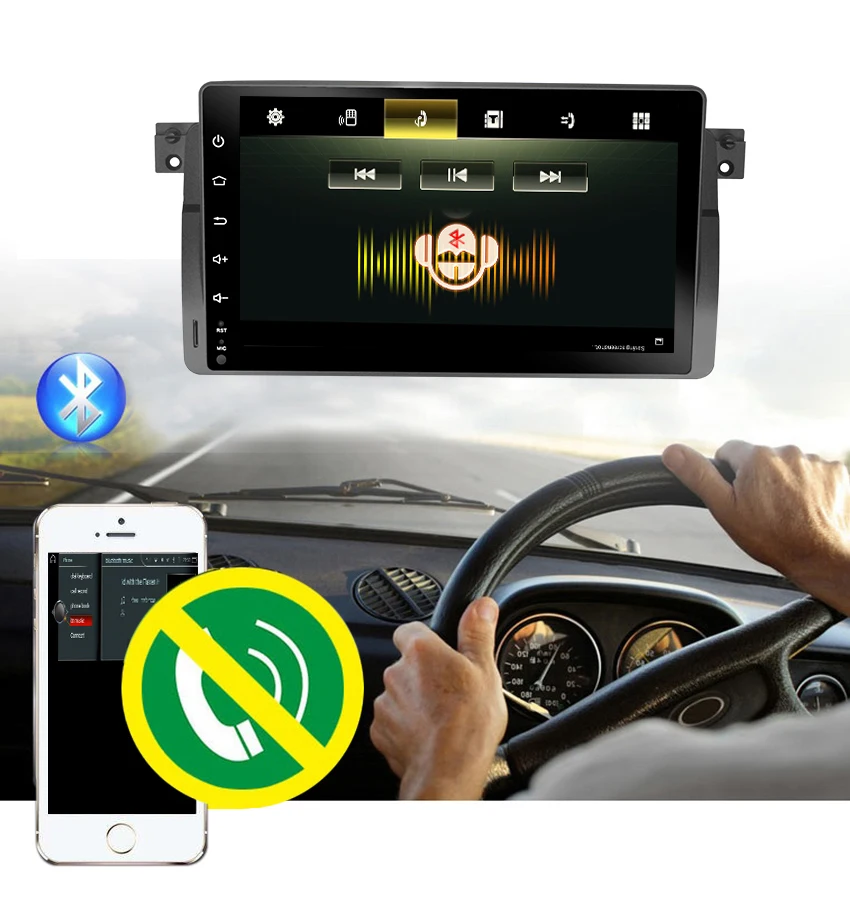 9 Koason 10.25 inch Android System 7.1.1 Car Media Player GPS Navigation Stereo for BMW E46 1998-2005