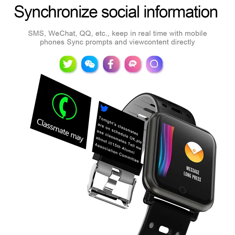 Smart Watch Men Women Blood Pressure Waterproof Music Control Smartwatch Fitness Tracker Watches Wearable Device For Android IOS