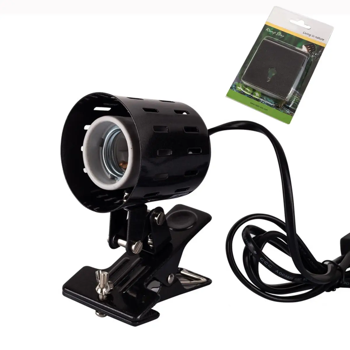 

UVA UVB Reptile Lamp Kit with Clip-on Ceramic Lights Holder Turtle Basking UV Heating Lamp Set Tortoises Lizards Lighting