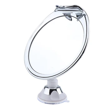 

No Fog Shower Mirror With Built-in Holder Locking Suction 360° Rotating Adjustable Arm Easy Positioning For Bathroom Shaving