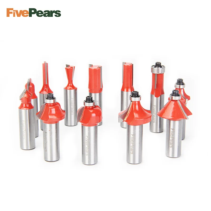 FivePears 12 шт 1/2 &quotнабор фрез Профессиональный хвостовик карбида вольфрама фрезы