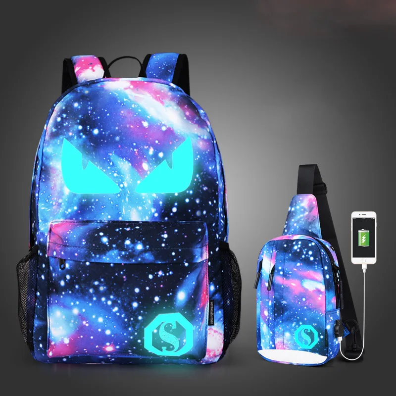 Цена Растерянная овечка, школьные сумки для девочек, для мальчиков, USB, Противоугонный, Светящийся рюкзак, для подростков, водонепроницаемый, зве...