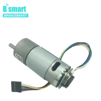 

Bringsmart DC Small Motor 12v JGB37-555B Micro Encoding Reducer 640rpm Large Torque Encoder Signal Feedback Electric Motor