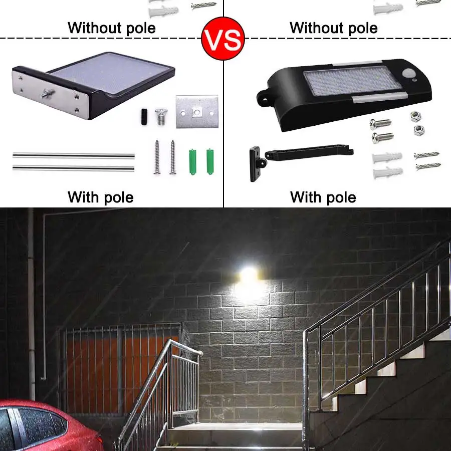 Newest 450LM 48 LED Solar Power Street Light PIR Motion Sensor Lamps Garden Security Lamp Outdoor Street Waterproof Wall Lights solar lamp outdoor