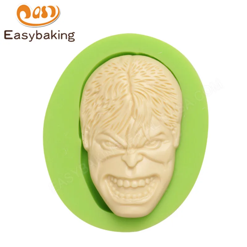 ES-0812 The Hulk Mask Fondant Silicone Molds for cake decorating