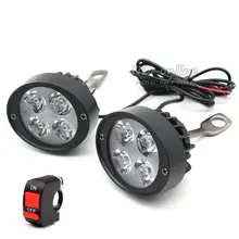 2Pcs Car External Headlight 24W 3000LM Motorcycle Fog DRL Headlamp Spotlight Hunting Driving Light High Brightness Light
