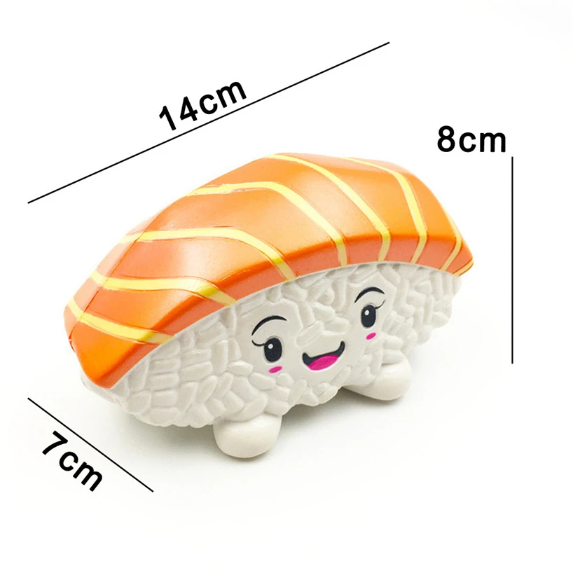 14Cm Kawaii Salmon Sushi Squishy Charms 