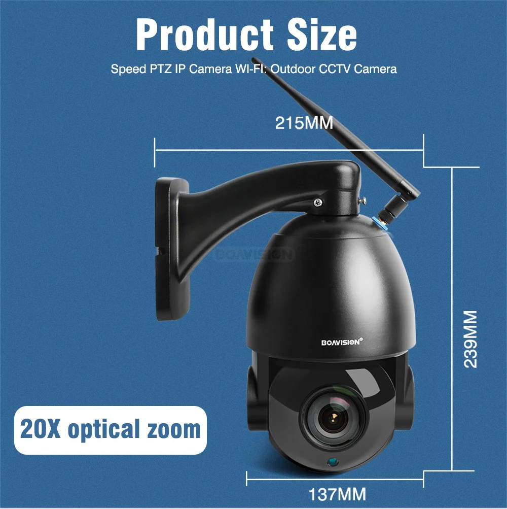 20X Zoom HD 1080P wifi IP камера PTZ купольная уличная Беспроводная CCTV камера двухсторонняя аудио Talk IR 80 м PTZ камера безопасности P2P приложение CamHi