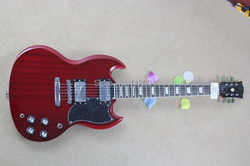 

16. Sg electric guitar red pickup electric guitar