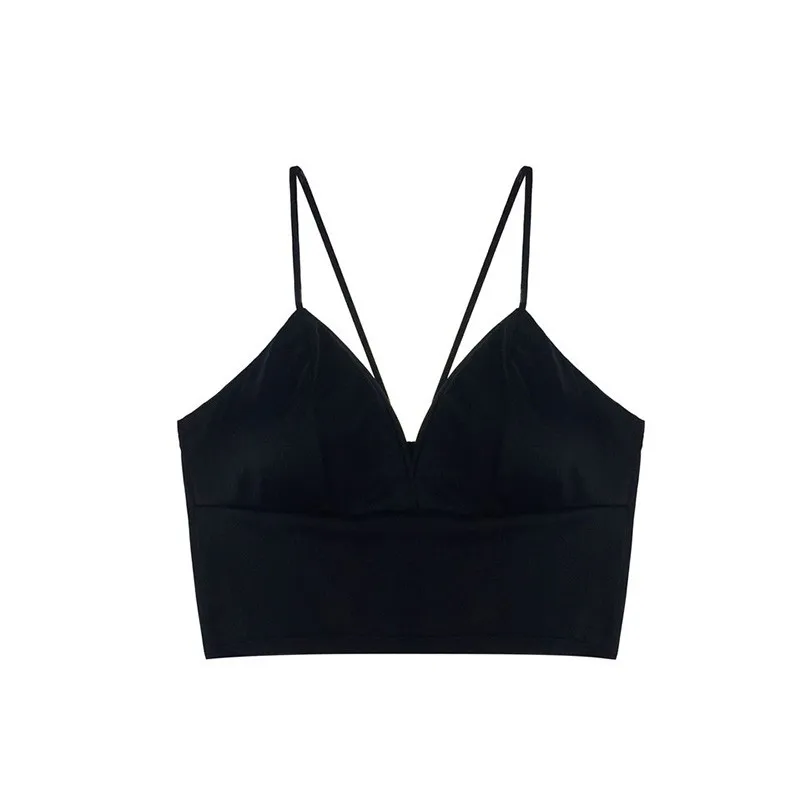 Корсет грудастая груди майка Cort Топы Для женщин Самме короткие Bralette Low Cut Танки Топ повязки - Цвет: Черный