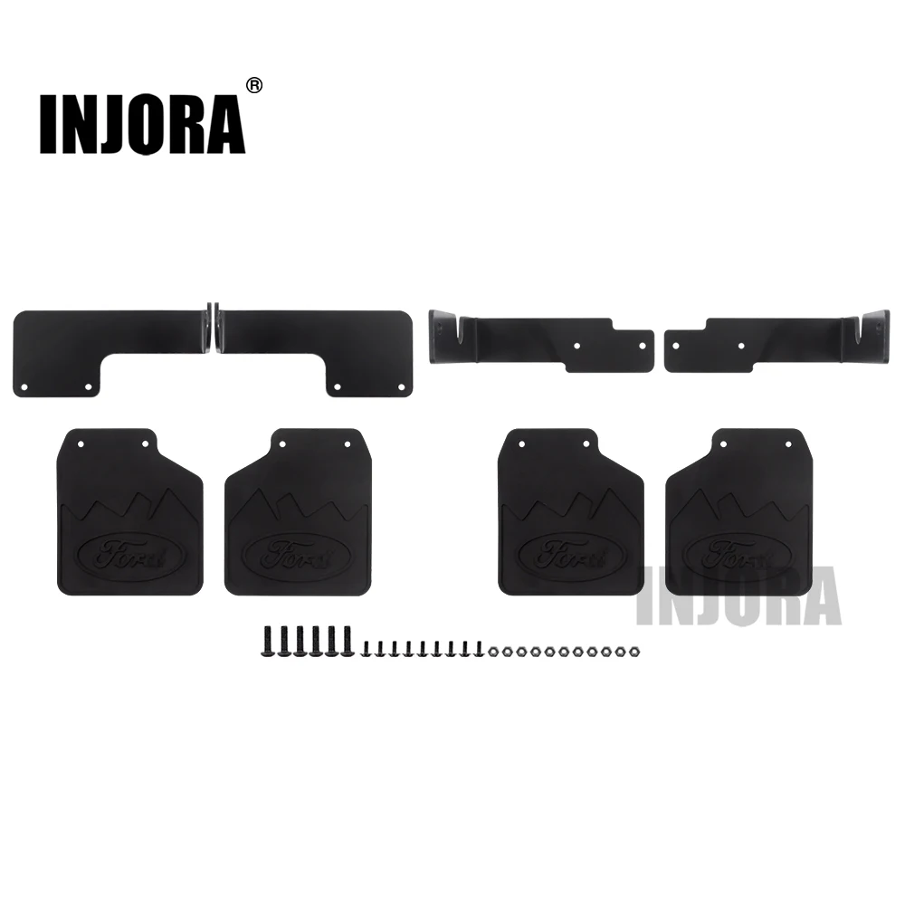 

INJORA Front & Rear Mud Flaps Rubber Fender for 1/10 RC Crawler Traxxas TRX-4 82046-4 TRX4 Bronco Ranger XLT