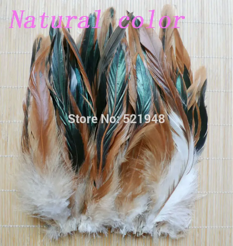 

Hot sale! 200pcs/lot 5-8''/12.5-20cm Natural Color Badger Saddle Rooster Feathers for DIY Decoration