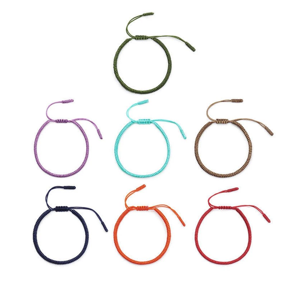

Yoga 7 Color Woven Handmade Knots Amulet Lucky Rope Bracelet Bangle Charm Bracelet Jewelry Accessorie