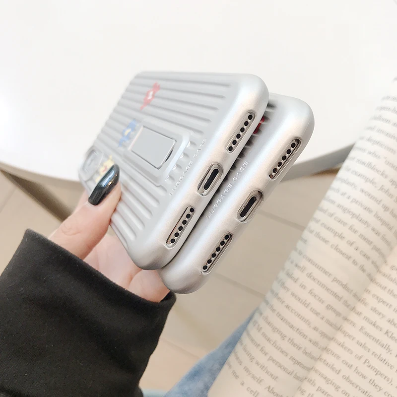 Роскошный багажный чехол для телефона iphone X XR XS Max 6 6s Plus 7 8 милый цветочный мягкий
