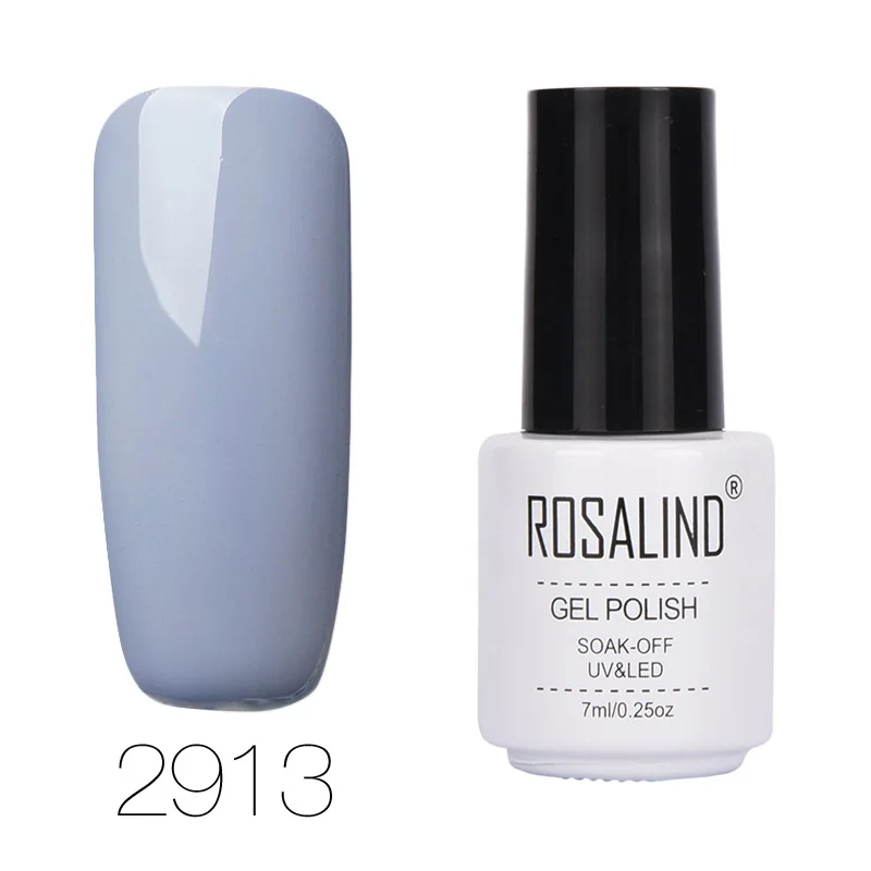 ROSALIND гель 1S 7 мл серый цвет серия лак для ногтей Лак es для стемпинга дизайн ногтей Защита кожи зеркальный лак гель лак - Цвет: 2913