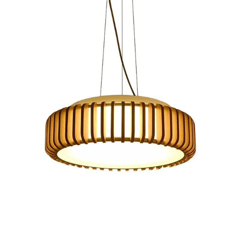 

Nordic creative simple modern restaurant led chandelier solid wood lighting fixture kitchen table hanging lamp