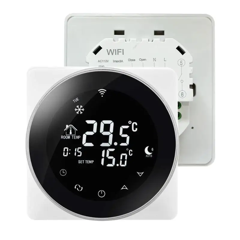 Интеллектуальный контроллер температуры Wi-Fi термостат для Alexa/Google Home цифровой ЖК-экран контроллер температуры