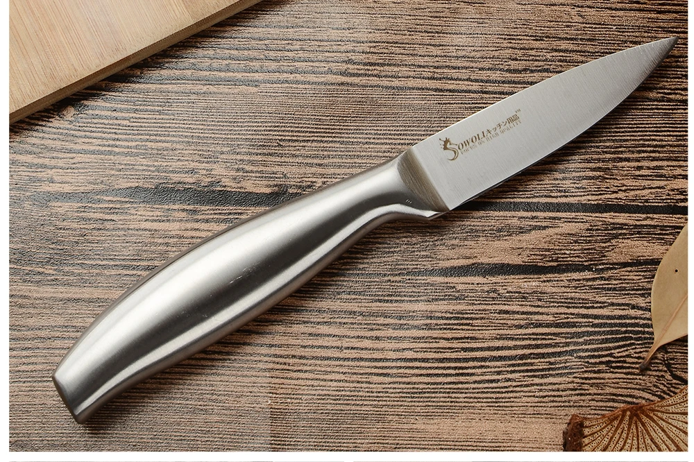 SOWOLL, фирменные кухонные инструменты, набор из 5 предметов, фрукты, утилита, сантоку, нарезка, поварской нож, очень острые кухонные ножи из нержавеющей стали