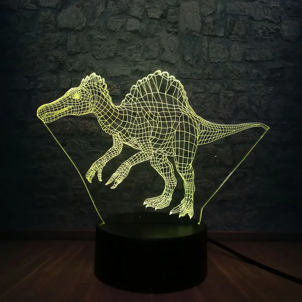 Парк Юрского периода Динозавр 3D Ночник светильник Атмосфера RGB лампа 7 цветов