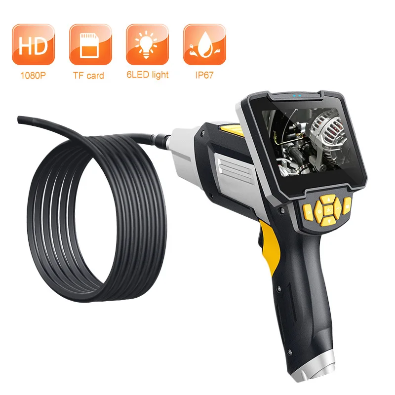 

Digital Industrial Endoscope 4.3 inch LCD Borescope Videoscope with CMOS Sensor Semi-Rigid Inspection Camera Handheld Endoscope