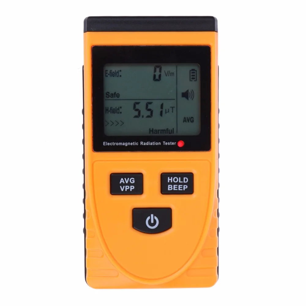 

Digital LCD Electromagnetic Radiation Tester Detector Meter Dosimeter 2 Syncretic Automatic Alarm for TV Phone Computer FULI