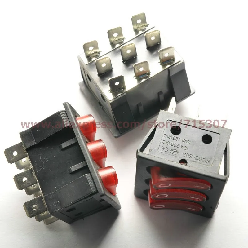 KCD3-303 red 9pins 15A 250V(2)